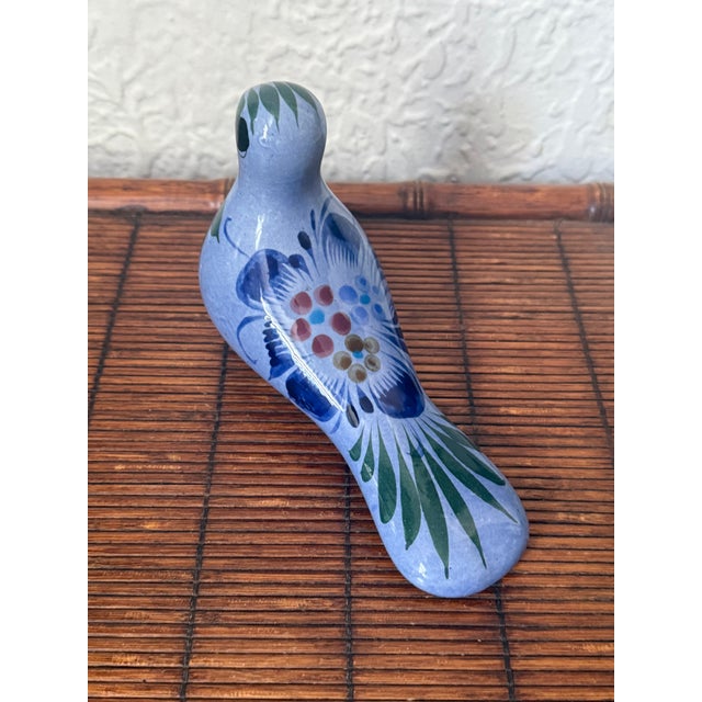 Vintage Blue Mexican Tonalá Dove Bird For Sale - Image 9 of 10