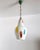Beautiful set of two glass pendant lamps made in Italy, in the 1970s. The colorful funny pendants are made of white Murano...