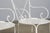 White French Art Nouveau Style White Wrought Iron Painted Garden Set For Sale - Image 8 of 12