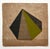An intimate vintage geometric abstraction executed in oil on linen, featuring intersecting angular planes in olive green,...