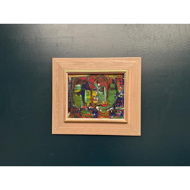 Louis Zelig, Faces, 1950s, Oil Painting on Panel, Framed For Sale - Image 17 of 18