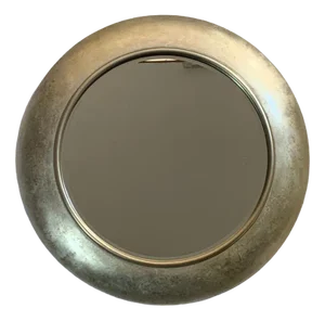 Circular Beveled Mirror with Frame, 1990s
