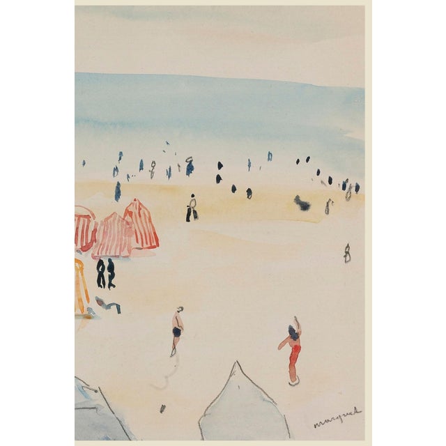 Paper Vintage French Beach Print, Coastal Wall Art by Albert Marquet - 12" X 8" For Sale - Image 7 of 8