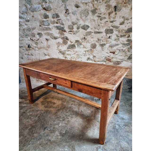 French Walnut Dining Table with Drawer, Late 19th Century For Sale - Image 10 of 18