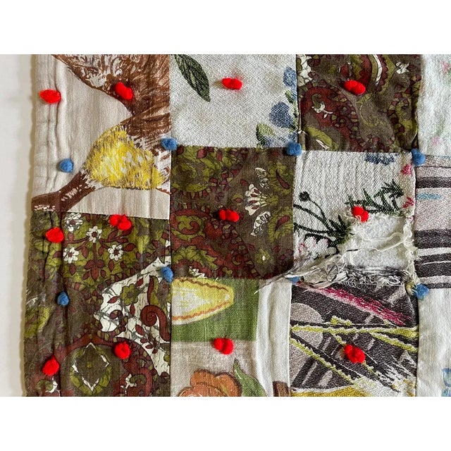 Early 20th Century Vintage Handmade Patchwork Quilt For Sale - Image 5 of 9