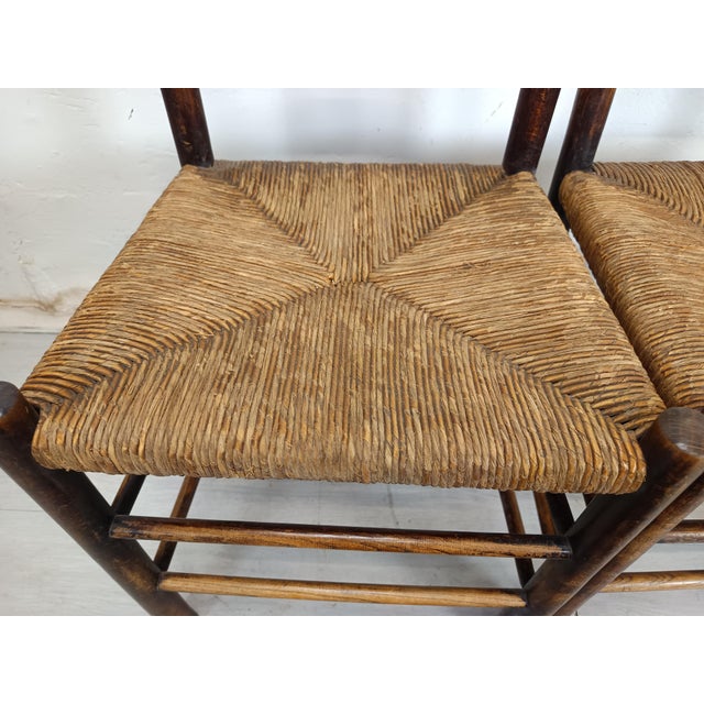 Rustic Straw Chairs, Set of 4 For Sale - Image 17 of 18