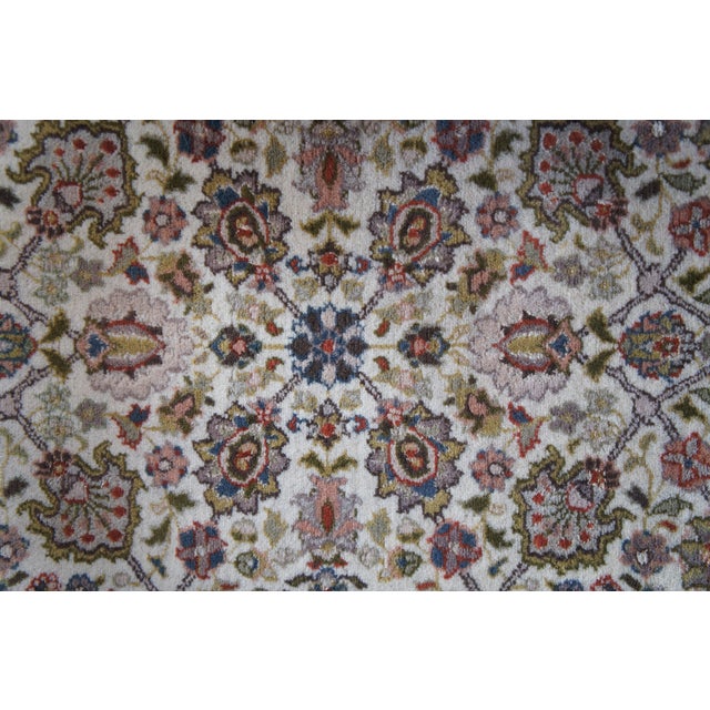 Vintage Wool Geometric Floral Palmette Medallion Area Rug Runner 2.5' X 8' For Sale - Image 10 of 12