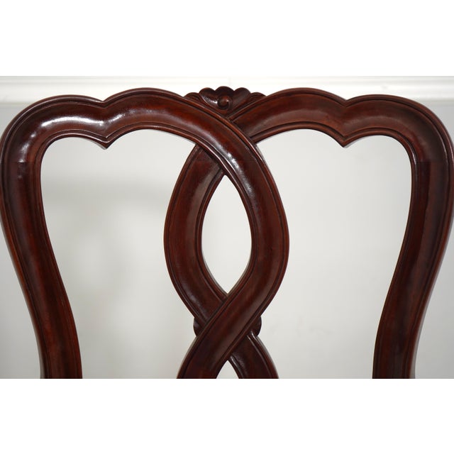 1980s Pair of Mahogany Ribbon Back Armchairs For Sale - Image 5 of 18