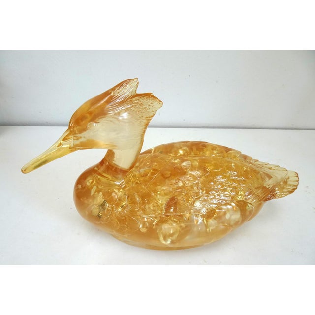 Fractal Resin Duck Bird Sculpture in the style of Godebsky, 1970s For Sale - Image 13 of 13