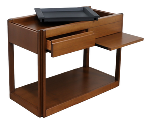 4D Series Wood Bar Cart by Angelo Mangiarotti for Molteni, 1970s