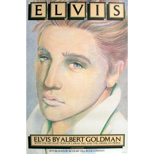 Pop Art Milton Glaser 'Elvis' Pop Art Gray USA Offset Lithograph For Sale - Image 3 of 3
