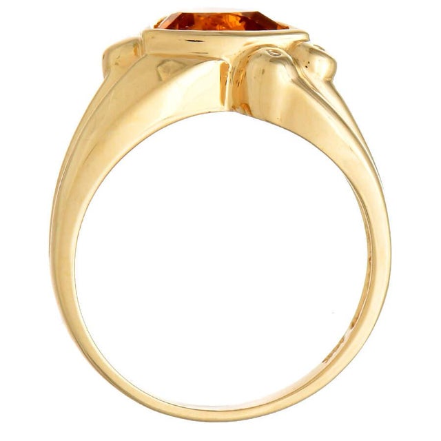 14KY Citrine(1.90) & Diamond Accent Ring, size 7 For Sale - Image 4 of 5