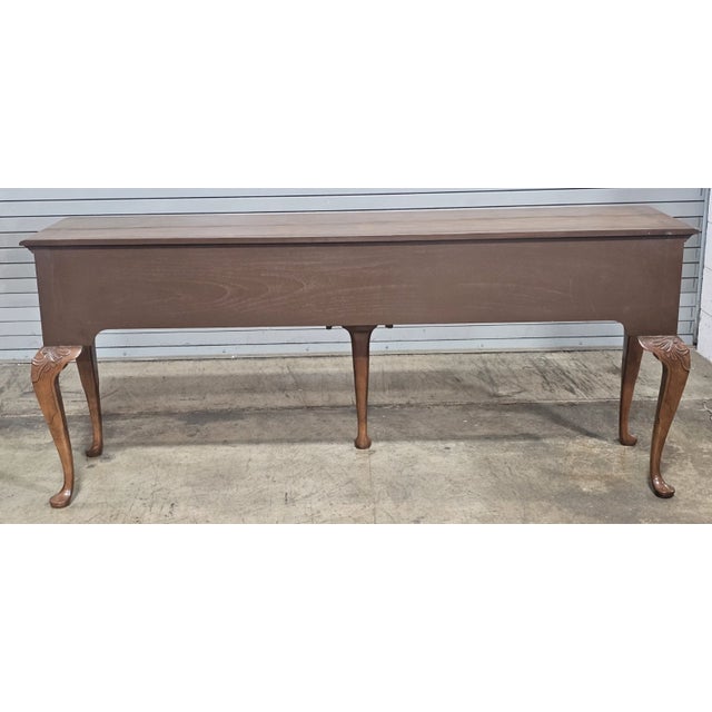 Late 20th Century Baker Stately Homes Collection Burl Walnut Sideboard Huntboard For Sale In Cleveland - Image 6 of 10