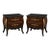 Vintage French Provincial Bombe Nightstands — Pair Old Chapel Tobacco Walnut & Onyx Reserve™ For Sale