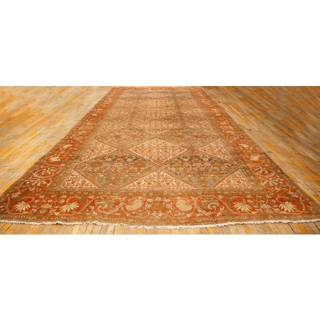 This 19th-century Persian Farahan rug, , represents a masterwork characterized by a tightly packed, low-pile weave and...