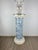 Vintage Blue and White Porcelain Column Stand with Gold Trim, 1960s For Sale - Image 4 of 10