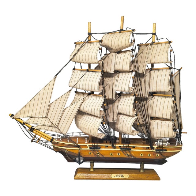 19th Century Cliper Siglo Model Ship, England, 1970s For Sale