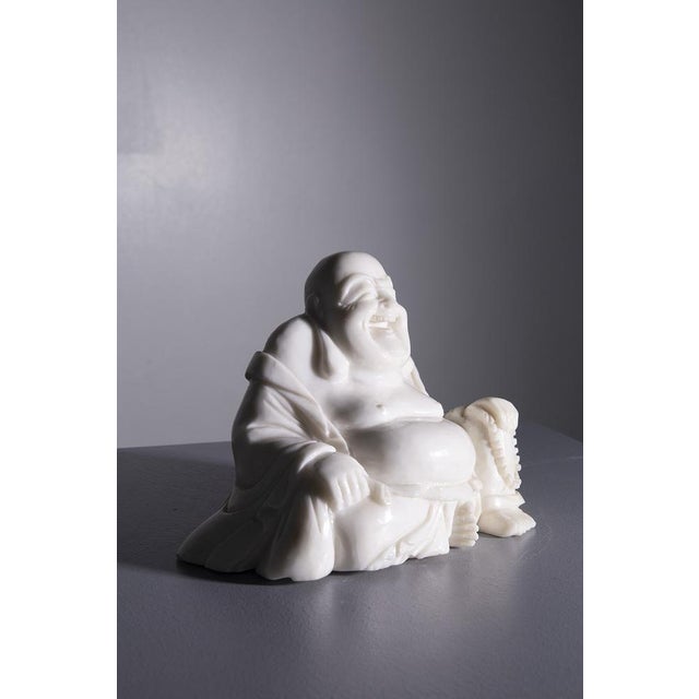 Small Buddha Statue in White Jade, 1900 For Sale - Image 6 of 6