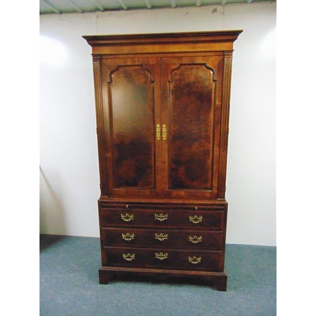 Henredon Aston Court Collection Burl Wood Armoire Chairish