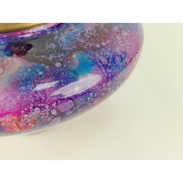 Vintage French Glass Table Lamp from Laque Line, 1970s For Sale - Image 10 of 13