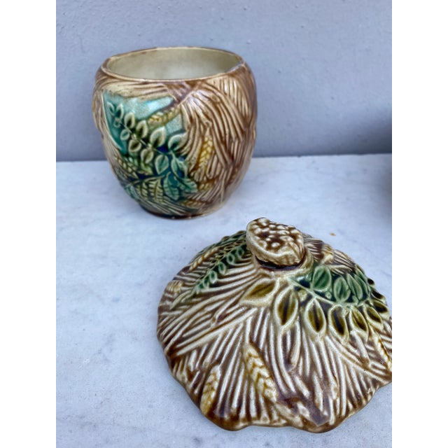 19th Century Majolica Goat Tobacco Jar Onnaing For Sale In Austin - Image 6 of 7