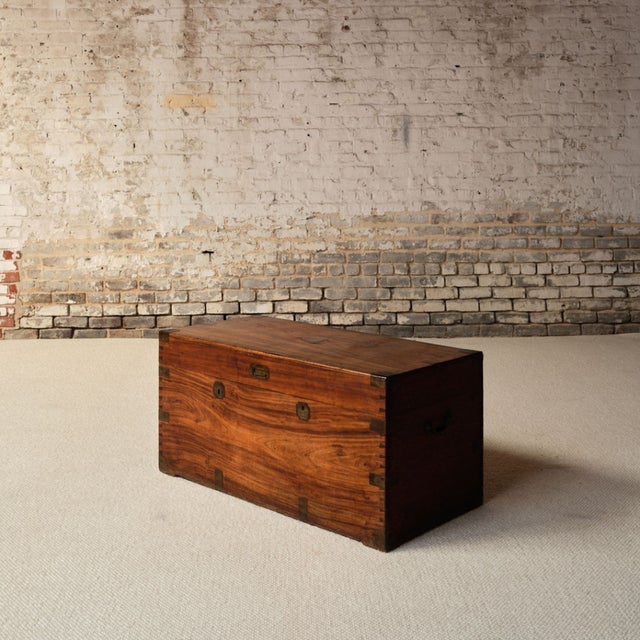 French 19th Century French Camphor Wooden Marine Chest For Sale - Image 3 of 9