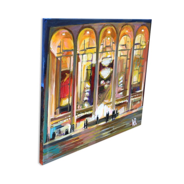 2020s "Lincoln Center Opera Night" Nyc Contemporary Acrylic Painting by Natalia Bessonova For Sale - Image 5 of 5