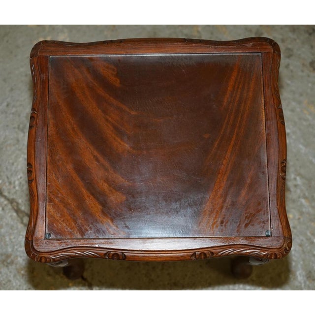 Flamed Hardwood Nesting Tables, Set of 3 For Sale - Image 15 of 17