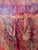 Late 20th Century Vintage Mid-Century Modern Textural Red & Orange Abstract Mixed Media Collage Painting by Barnes For Sale - Image 5 of 12