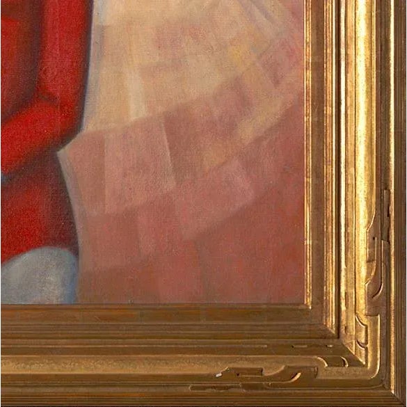 "Gymnast With Chalk" Original Oil Painting by Evgeny Yasvin Circa 1961 For Sale - Image 4 of 7