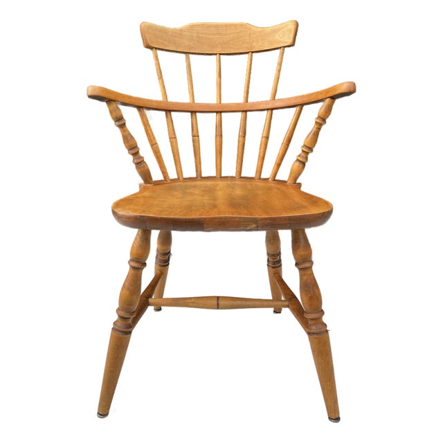 1960s Mid-Century Modern Nesto Style "Made in Sweden" Spindle Back Armchair For Sale