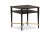 Black Finished Anka Chairside Table with Bronze Accents