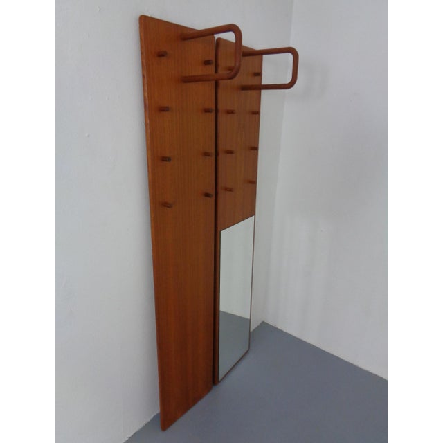 Mid-Century Modern Large Teak Wardrobe with Mirror by Kai Kristiansen for Vildbjerg Møbelfabrik, Denmark, 1960s, Set of 2 For Sale - Image 3 of 16