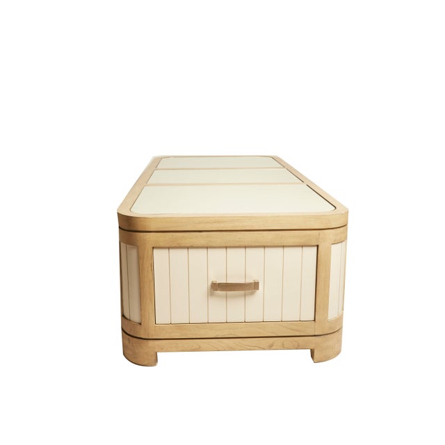 Thomasville White Planked Wood Trunk Coffee Table Chairish