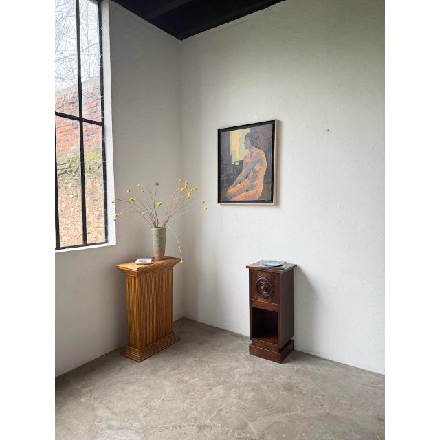 Oak Bedside Table from Dudouyt, 1940s For Sale - Image 3 of 18