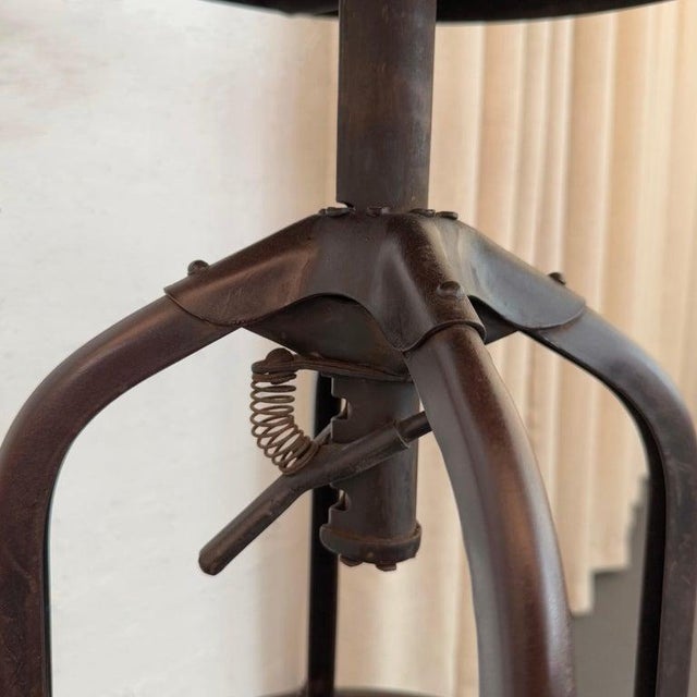 1940s 1940s Industrial Height Adjustable Factory Stool by Toledo Metal Furniture Co. For Sale - Image 5 of 6