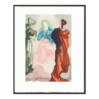 1963 Dalí Divine Comedy Engraving Paradis Chant 33 "Prière De St. Bernard À La Vierge" (Prayer of St. Bernard to the Virgin) For Sale