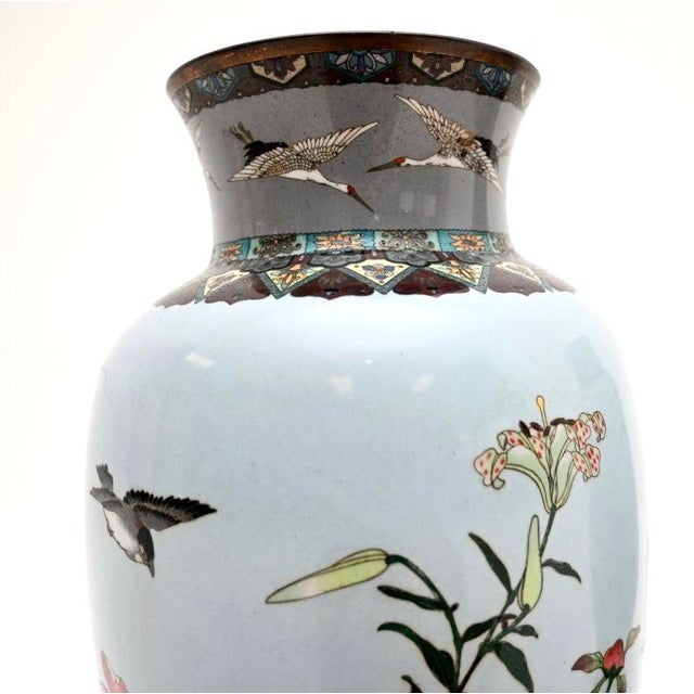 Vintage Japanese Cloisonne Vases, 1950, Set of 2 For Sale - Image 6 of 11