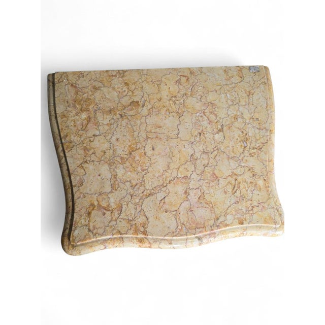 19th Century French Bedside Tables in Fruitwood with Siena Marble Tops, 1880s For Sale - Image 3 of 8