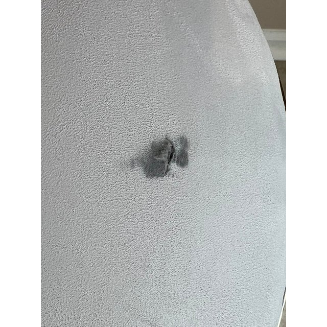 Baker Furniture Minimalist Counter Stool, Polished Nickel Base, Swivel Seat in White Suede - Pair For Sale - Image 18 of 18