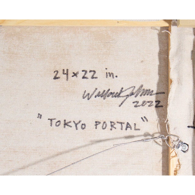 2022 “Tokyo Portal” Oil on Canvas Painting by Willard Johnson For Sale - Image 4 of 8