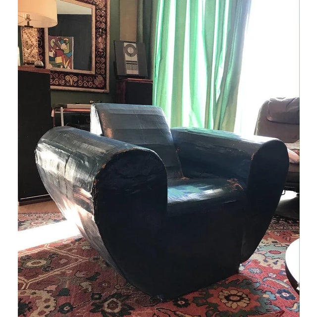 Mid-Century Modern Cardboard Armchair, 1970s For Sale - Image 3 of 5
