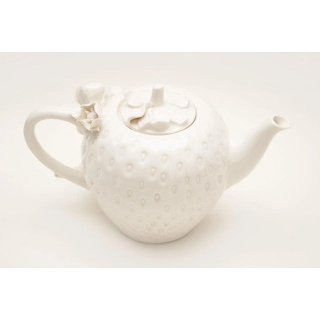 2010s Handmade Chinese Porcelain Teapot For Sale - Image 5 of 11