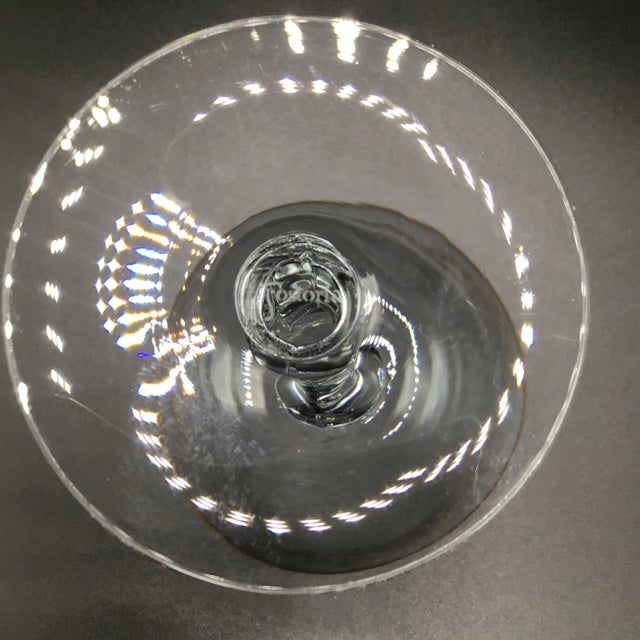 Glass Fostoria "Golden Lace" Water Goblets - Set of 7 For Sale - Image 7 of 12