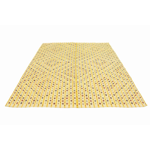 Handwoven vintage modern kilim rug from Adana region of Turkey. Approximatelly 50-60 years old. In very good condition.