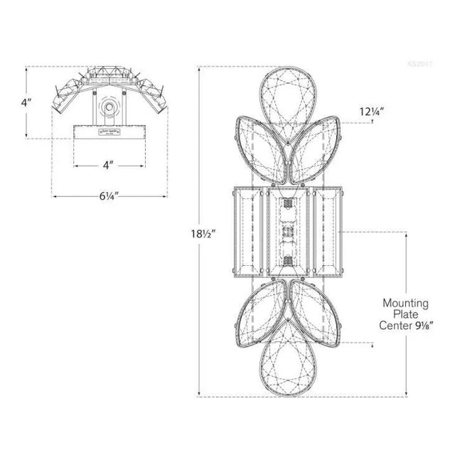 Modern Kate Spade New York for Visual Comfort Signature Lloyd Large Jeweled Sconce in Soft Brass with Clear Crystal For Sale - Image 3 of 3