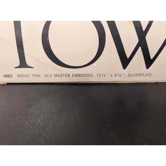 1960s 1960s New in Box Towle 13" Silverplated Bread Tray For Sale - Image 5 of 8
