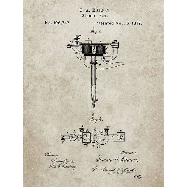 Museum-Grade 1876 Thomas Edison Electric Pen | the Exact European Variant Featured on American Pickers For Sale - Image 15 of 15