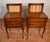 1880s Antique French Louis XV Walnut & Satinwood Marquetry Inlay Pair Nightstands / Bedside Tables For Sale - Image 18 of 18