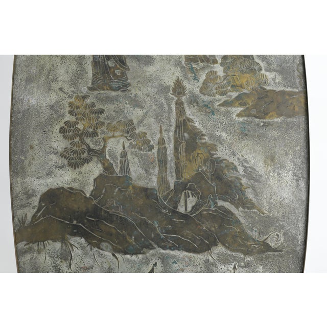 Ming Coffee Table by Philip & Kelvin Laverne, Bronze & Pewter, 1965 For Sale - Image 9 of 13